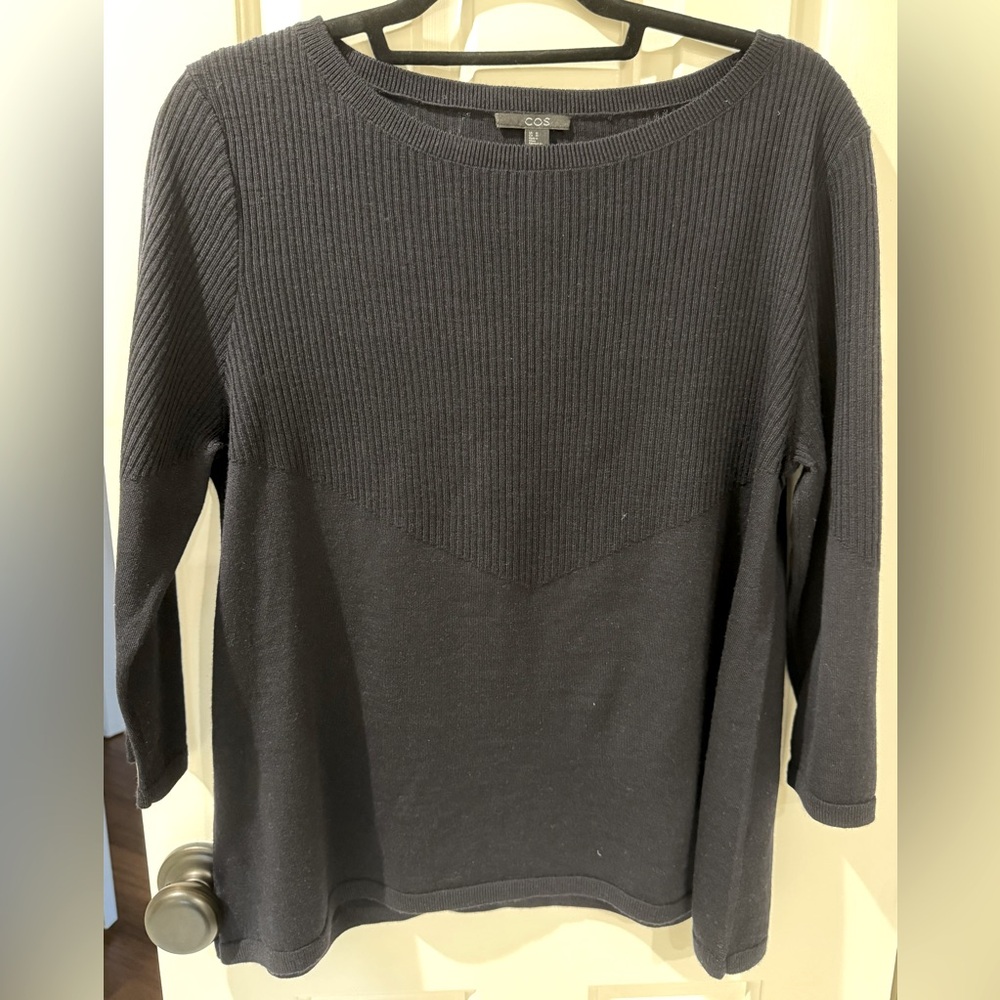 COS wool sweater in Navy
